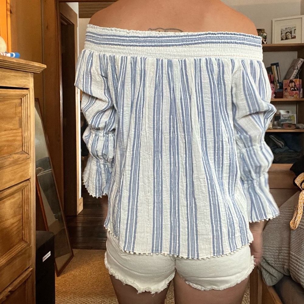 Striped off the shoulder blouse - Women’s S